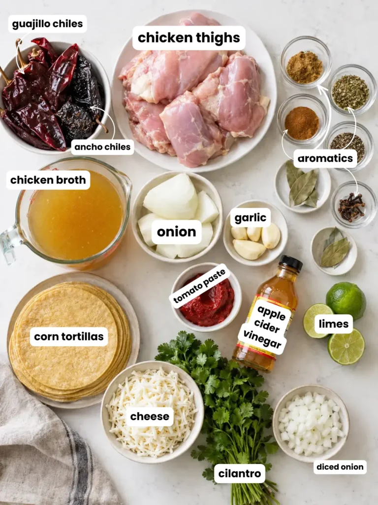 Chicken Birria Tacos Recipe Ingredients