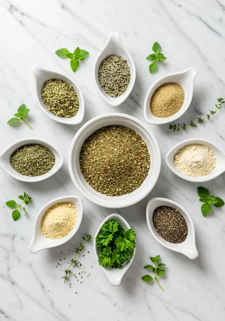 Ingredients for the greek seasoning recipe