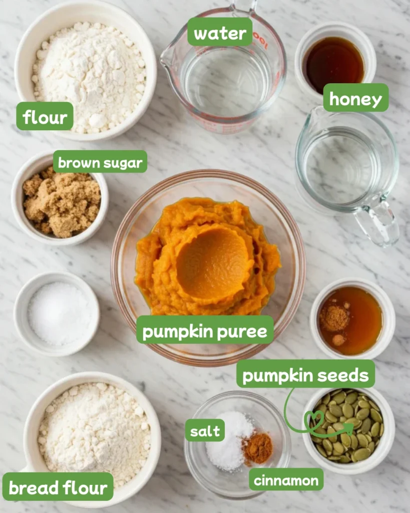Ingredients for the perfect pumpkin bagels
