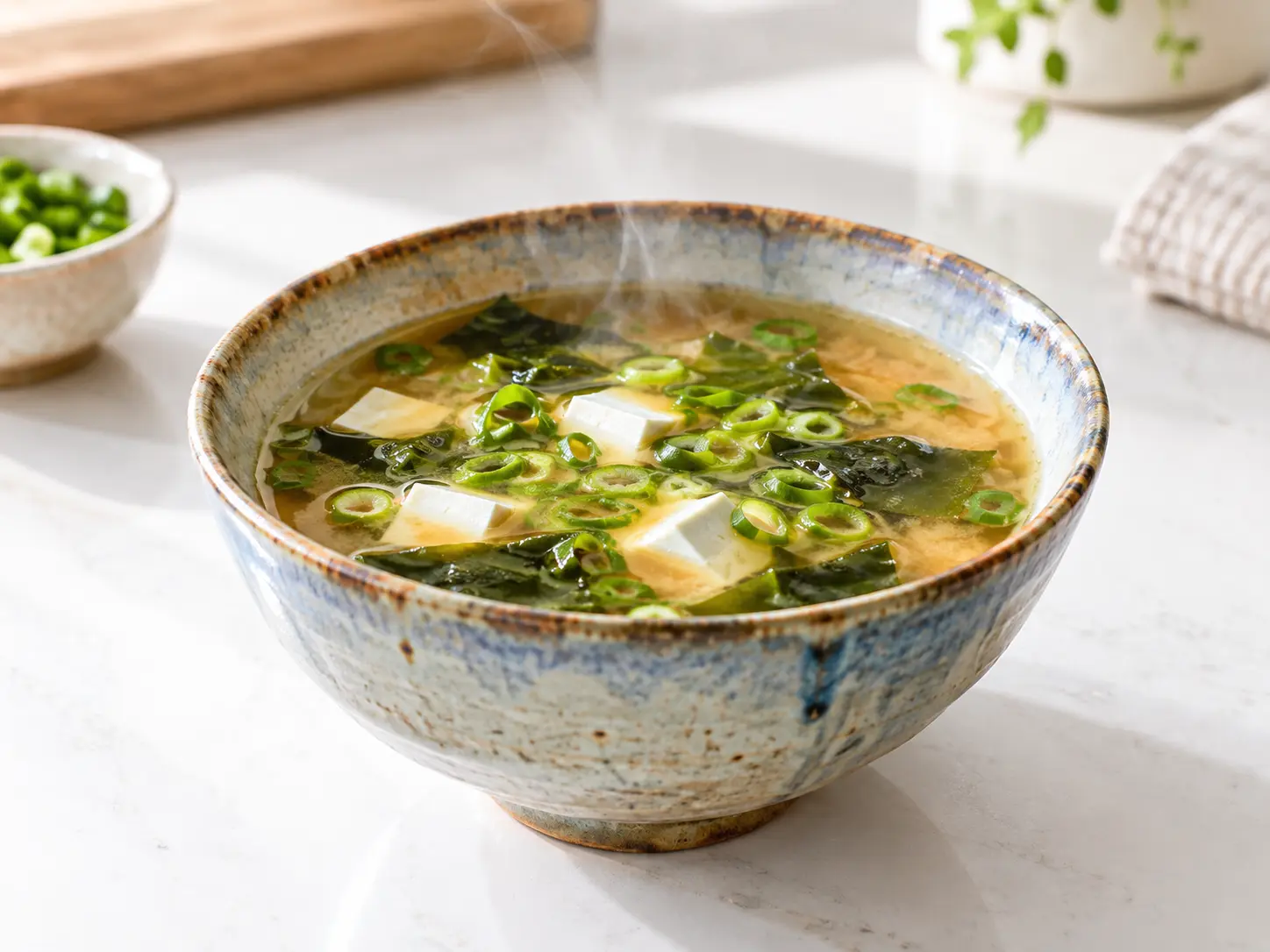 Close-Up Shot of the Best Japanese Miso Soup Recipe