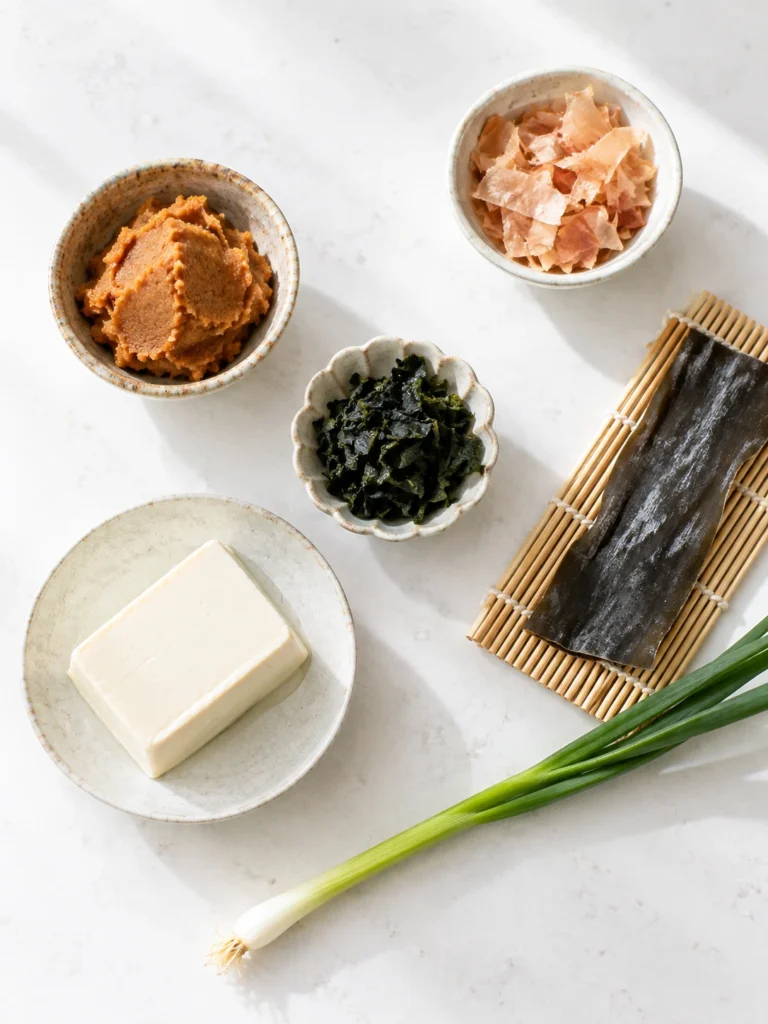 Authentic Japanese Miso Soup Recipe Ingredients