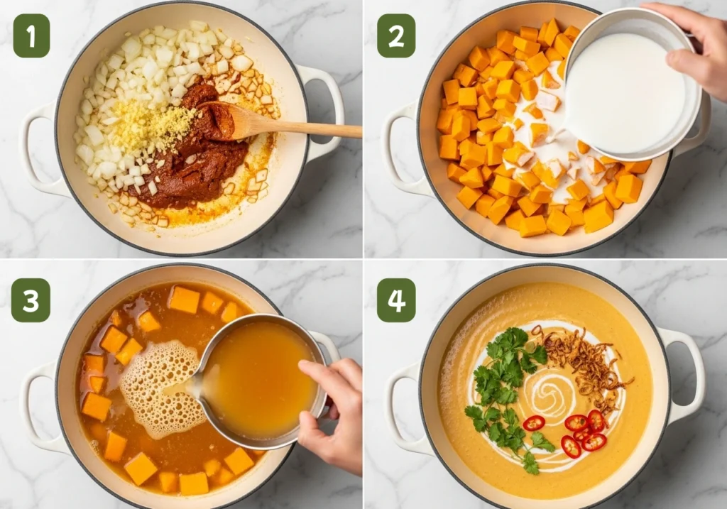 How to Make Thai Pumpkin Soup (Step by Step)