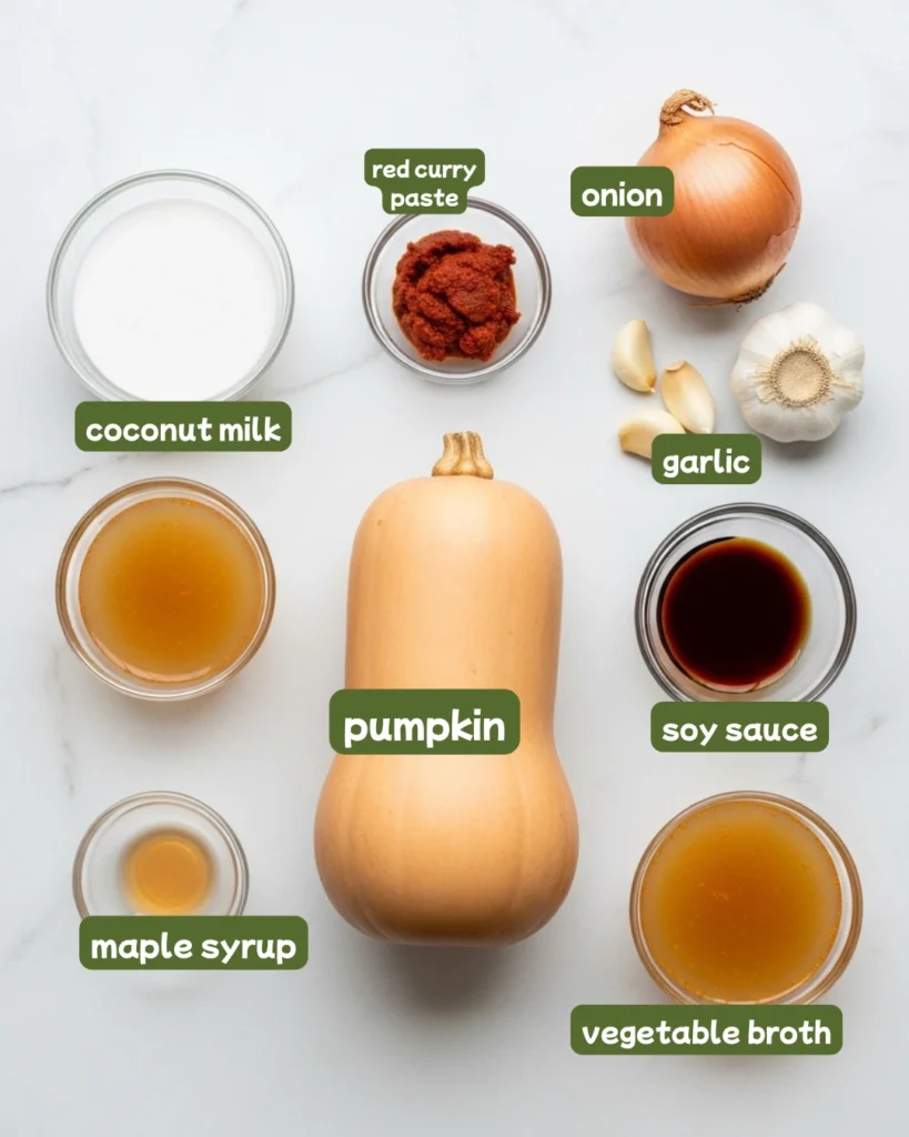 Ingredients You'll Need for pumpkin soup