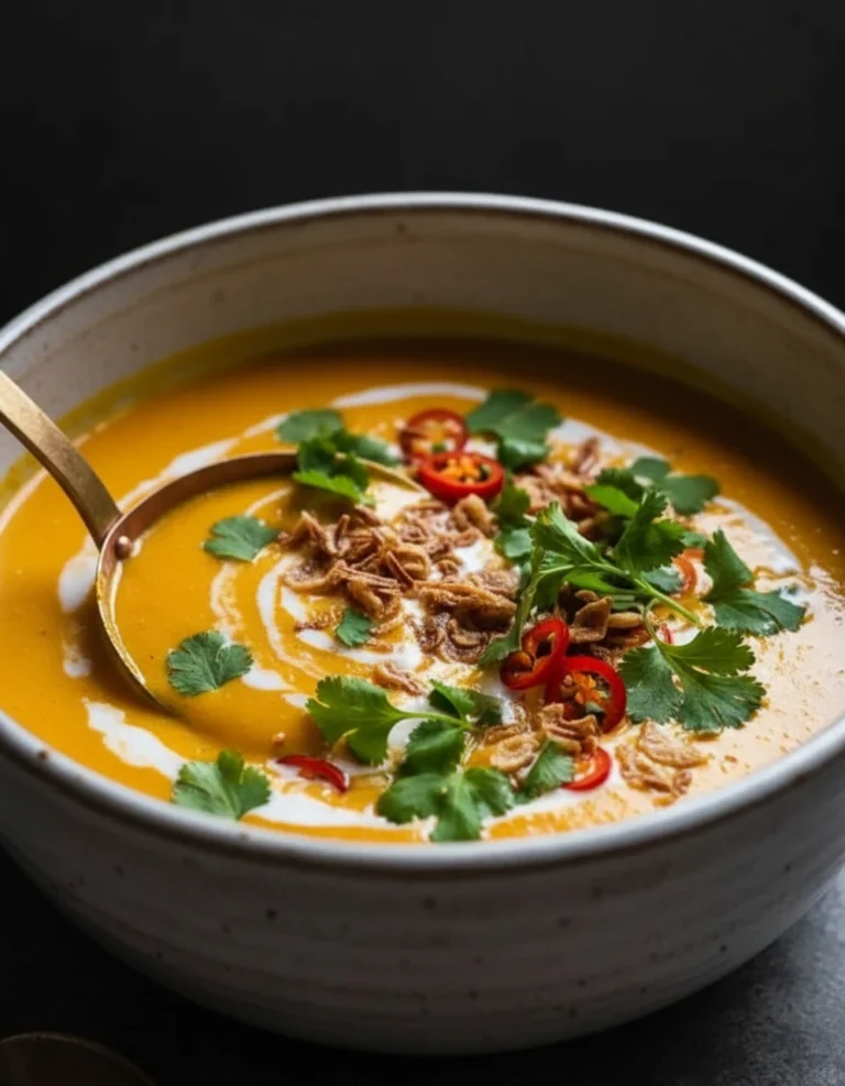 Creamy Thai Pumpkin Soup with Coconut Milk