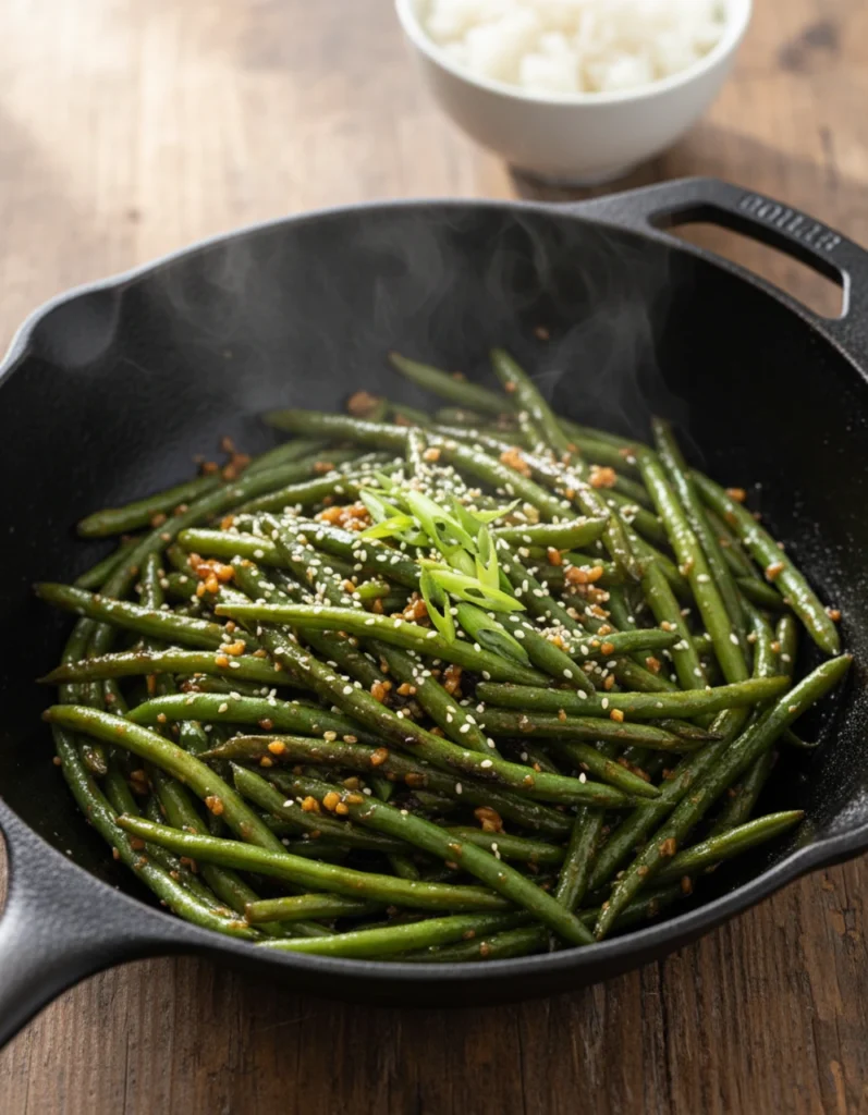 flavorful chinese garlic green beans recipe