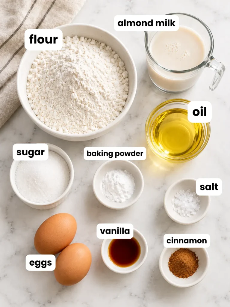 Belgian Waffle Recipe with Almond Milk Recipe Ingredients