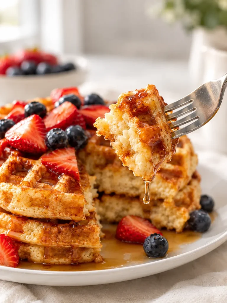Belgian Waffle recipe with Almond Milk Serving Shot