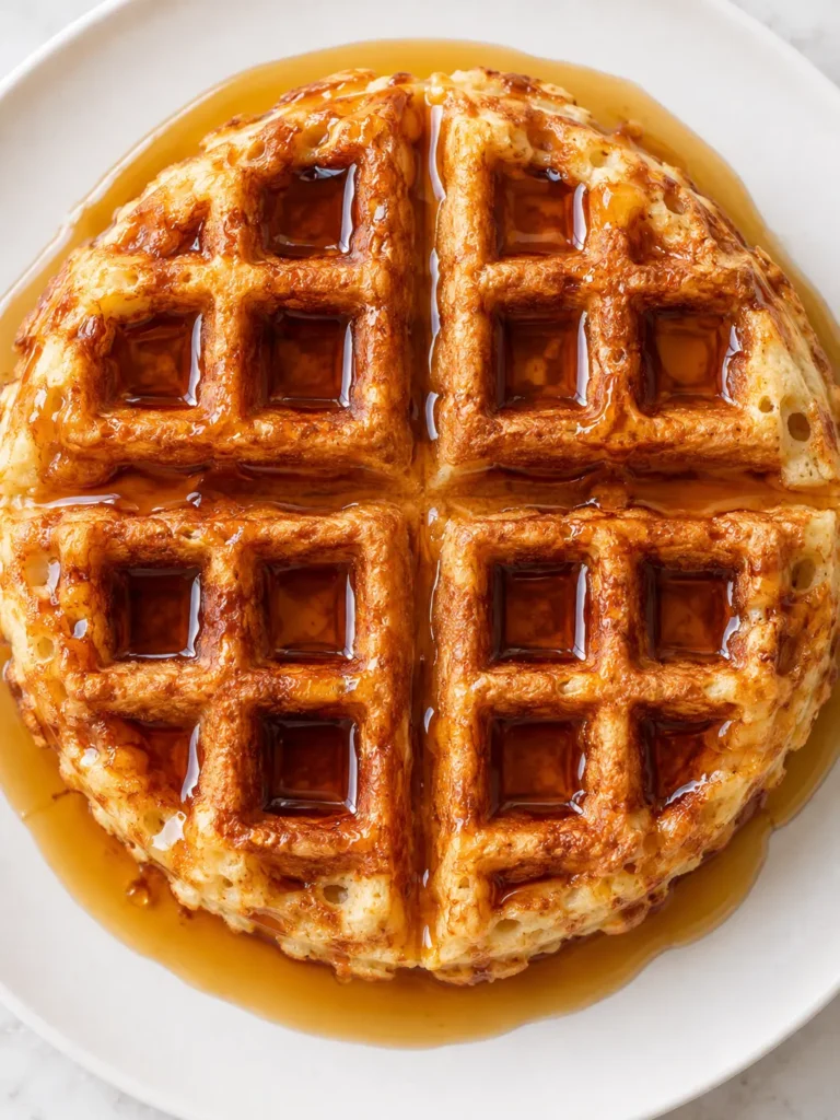 Belgian Waffle Recipe with Maple Syrup