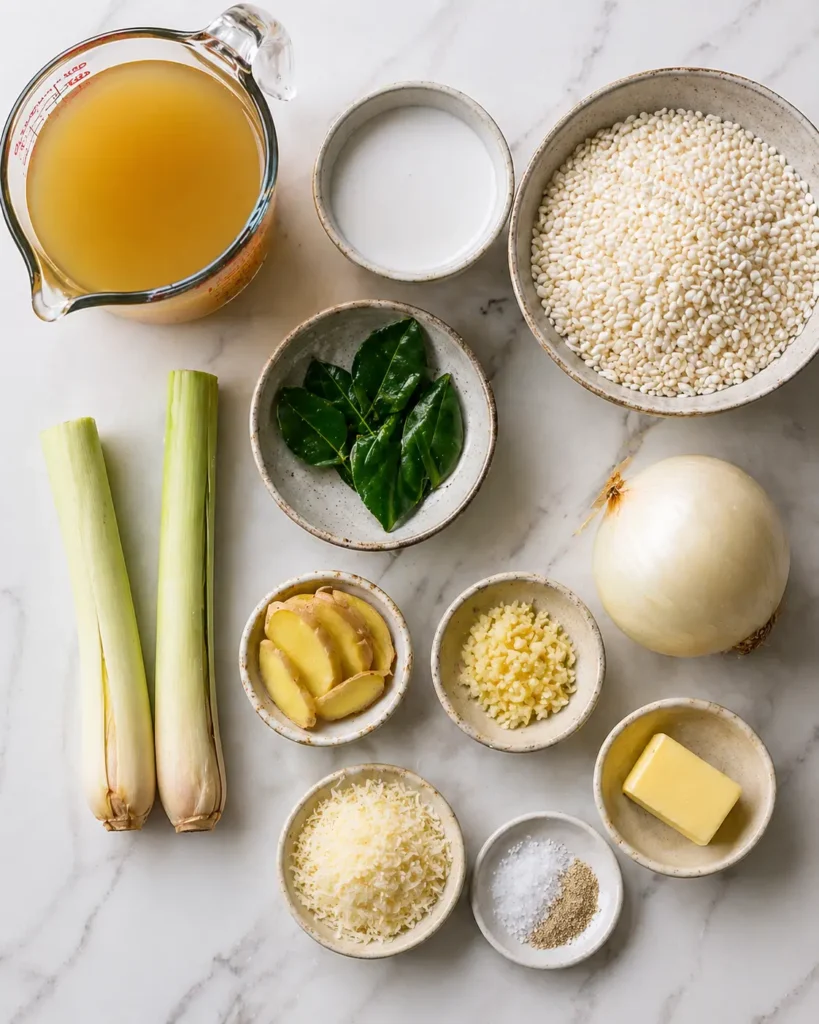 Italian-Thai Fusion Lemongrass Risotto Recipe Ingredients